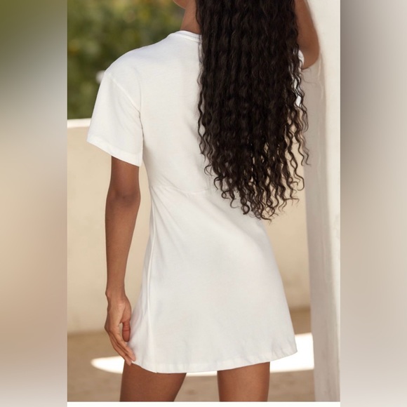 Celandine White Tie-Side Mini Dress Size Medium Like New - Picture 3 of 6